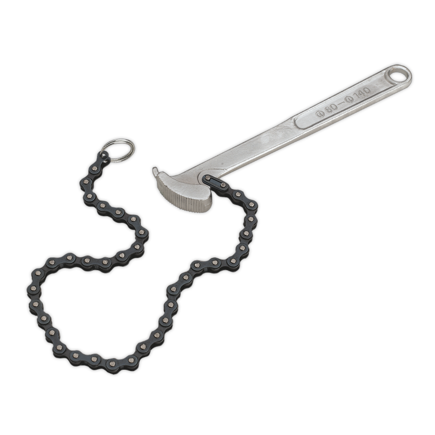 Oil Filter Chain Wrench 60-140mm Capacity