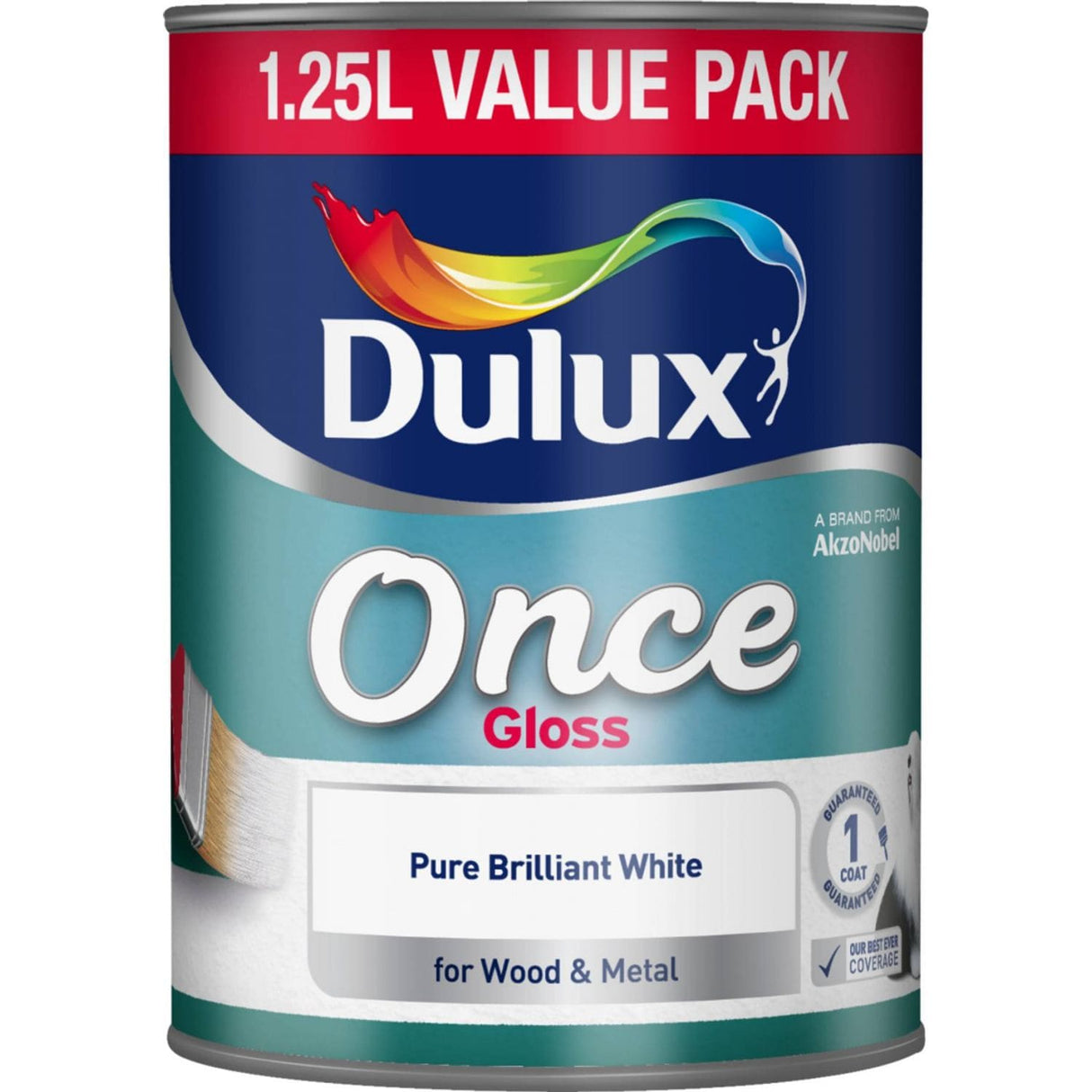 Once Gloss 1.25 Litre Pure Brilliant White