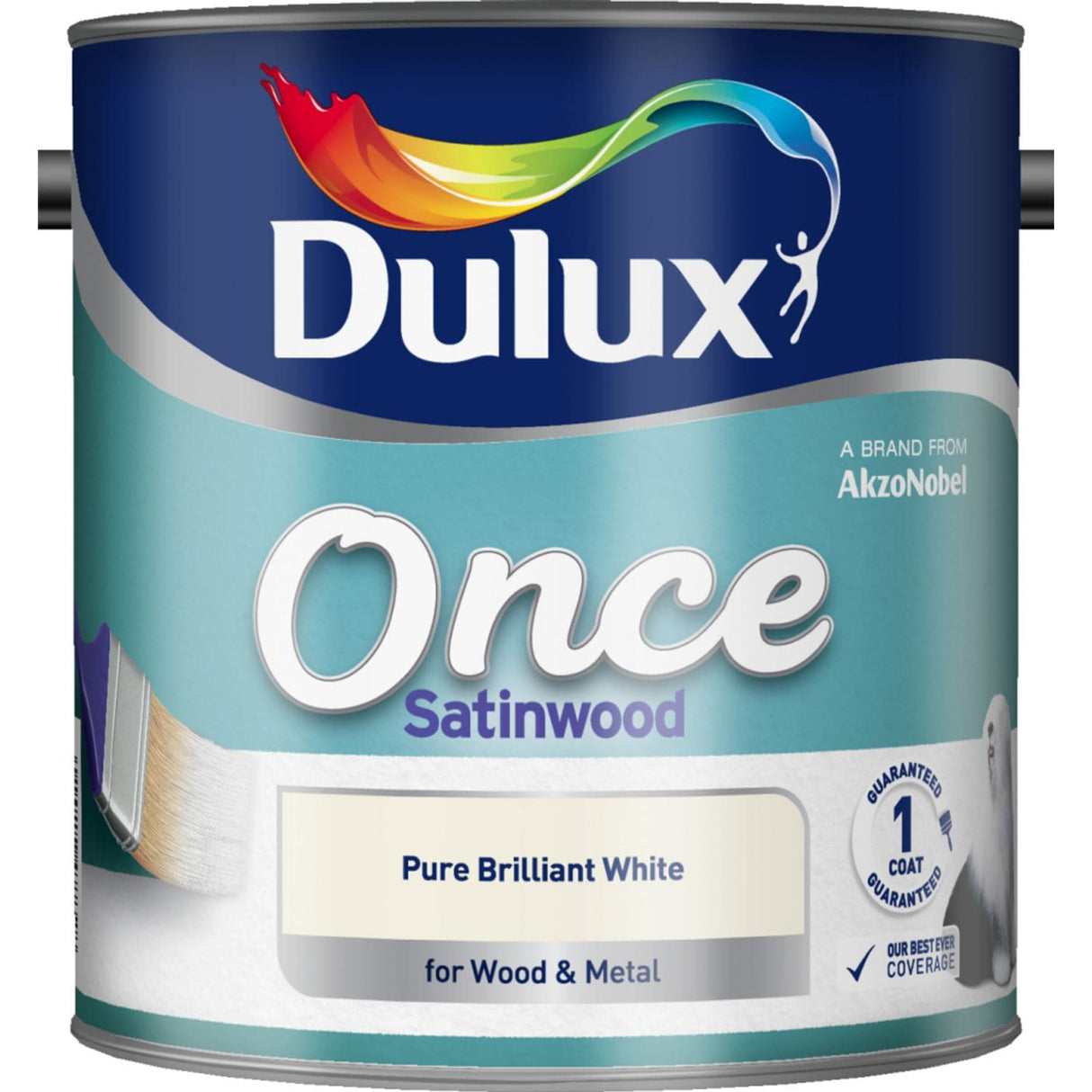 Once Satinwood 2.5 Litre Pure Brilliant White