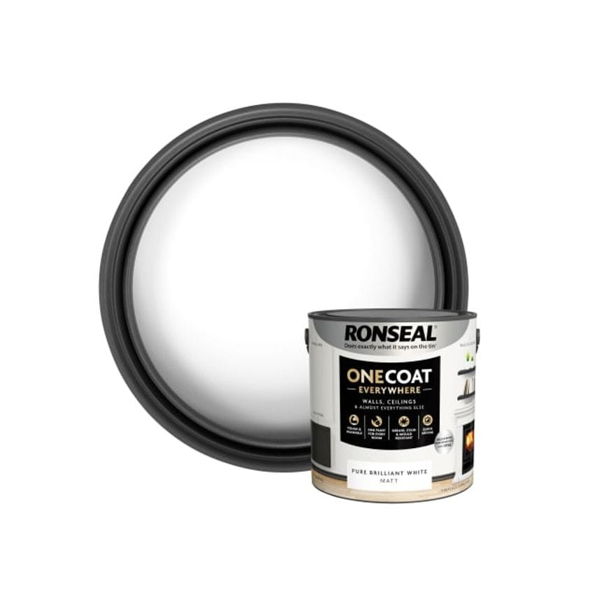 One Coat Everywhere Interior Paint Pure Brilliant White Matt - 2.5L