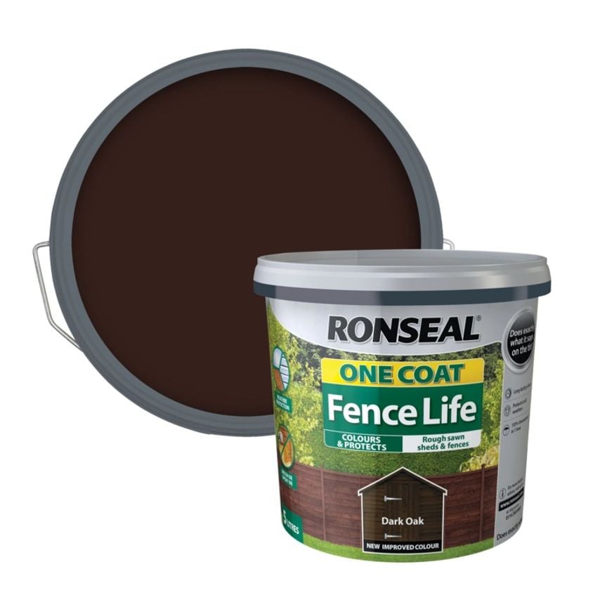 One Coat Fence Life 5L Dark Oak