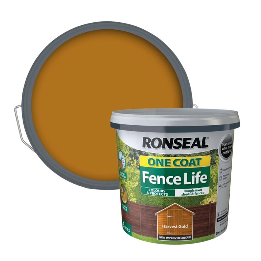 One Coat Fence Life 5L Harvest Gold