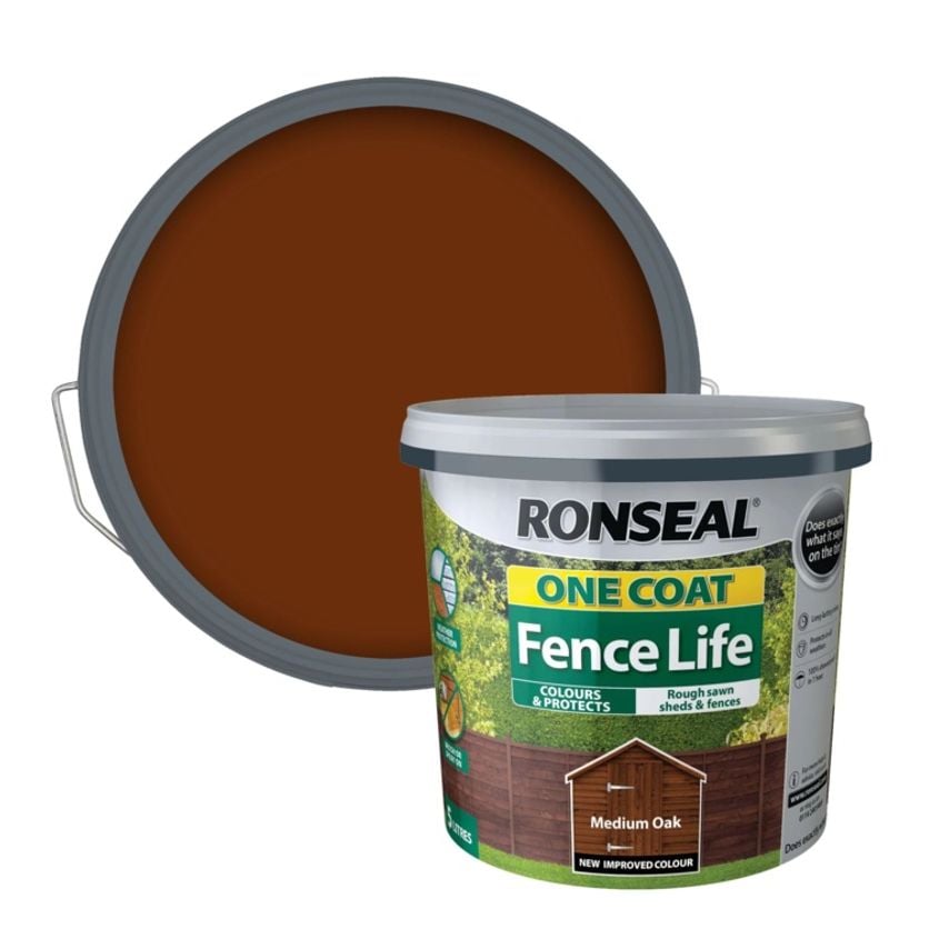 One Coat Fence Life 5L Medium Oak