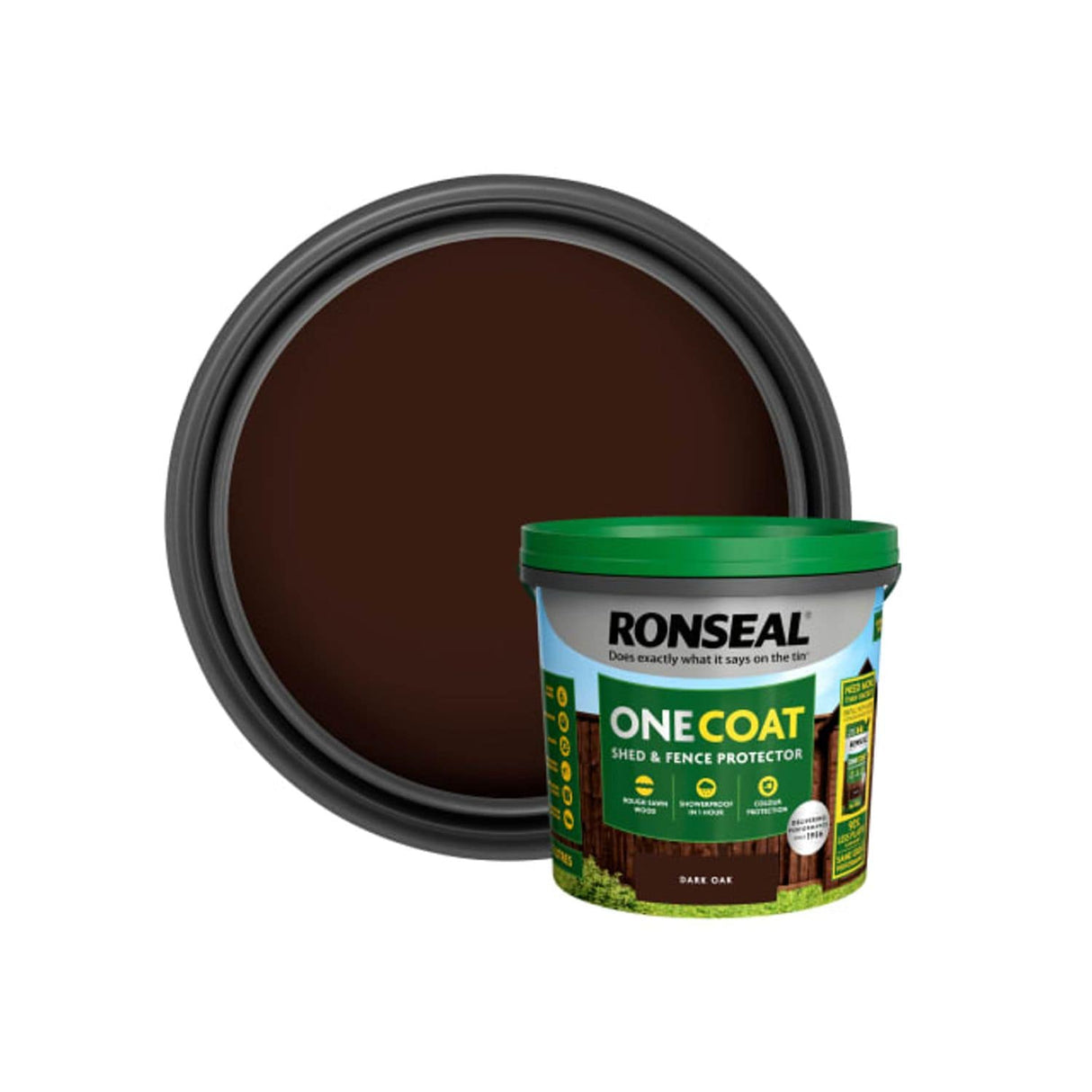 One Coat Shed & Fence Protection Charcoal Grey - 5L