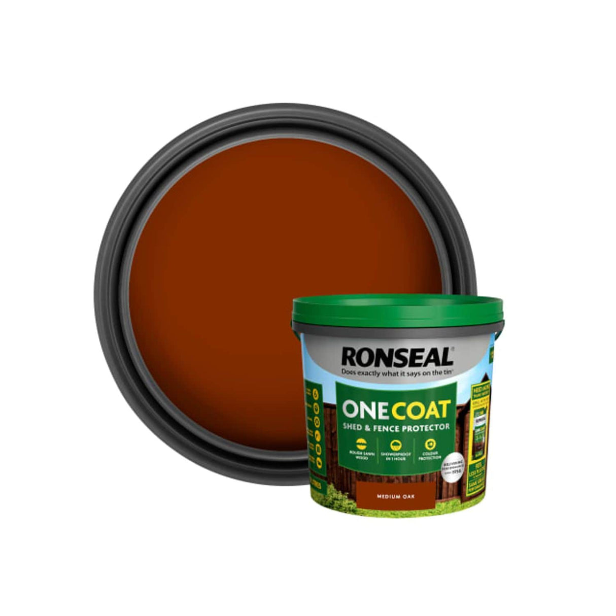 One Coat Shed & Fence Protection Medium Oak - 5L