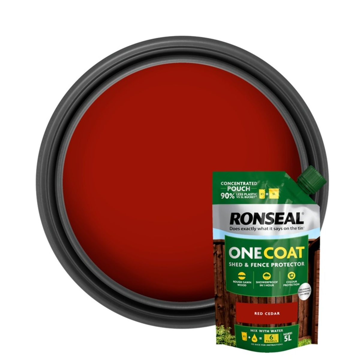 One Coat Shed & Fence Refill Pouch 950ml Red Cedar