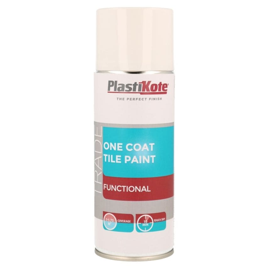 One Coat Tile Paint 400ml Spray White