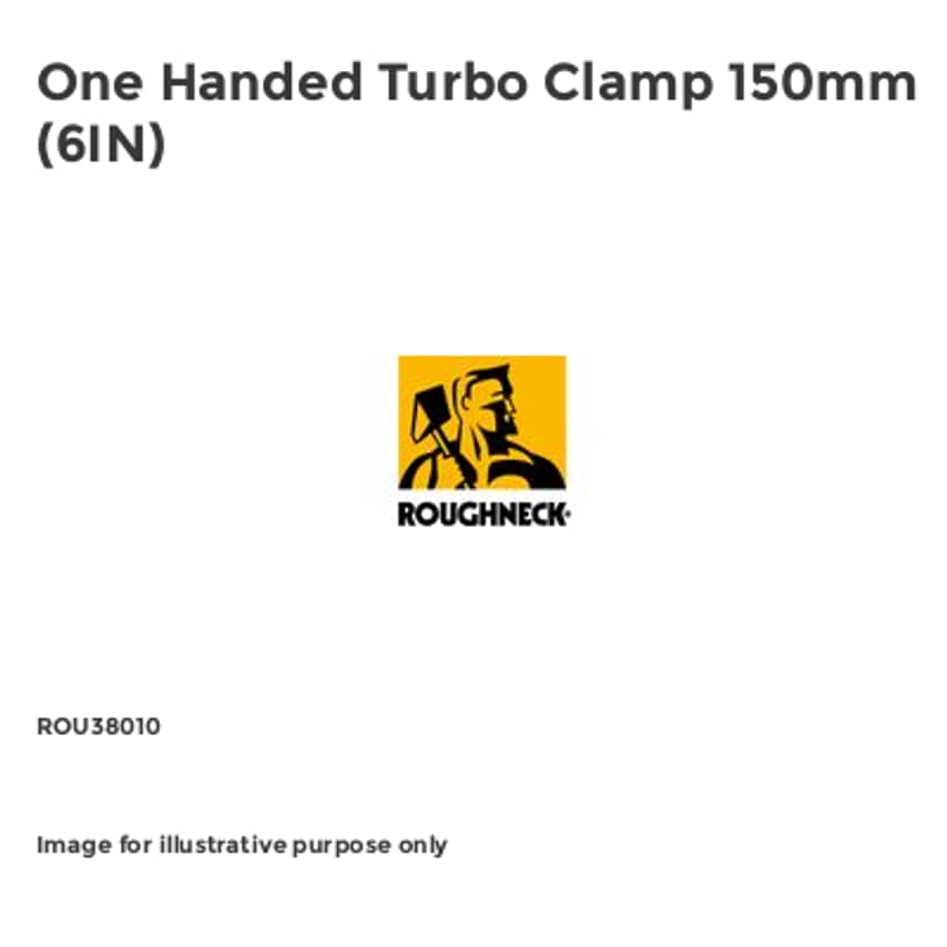 One Handed Turbo Clamp 150mm (6IN)