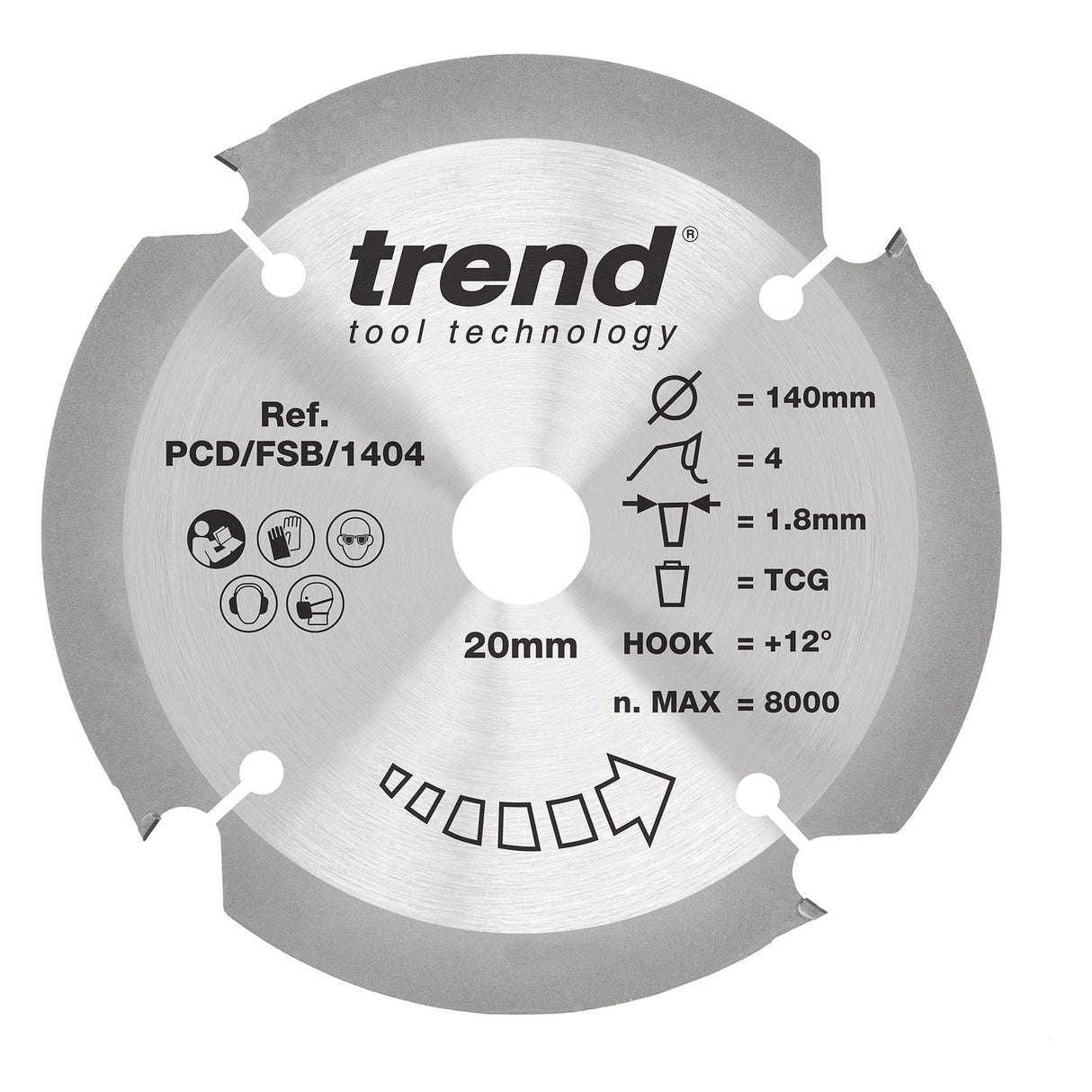 PCD Fibre Cement Circular Saw Blade 140mm x 20mm x 4T
