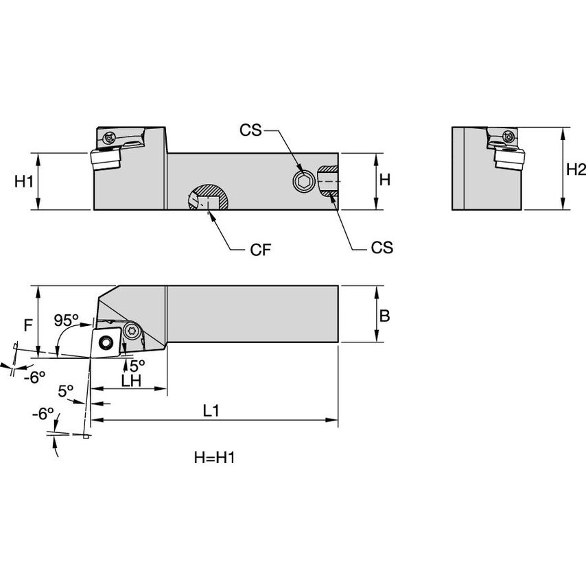 PCLNL2020X12C P Clamping Holder W20, 0MM L125