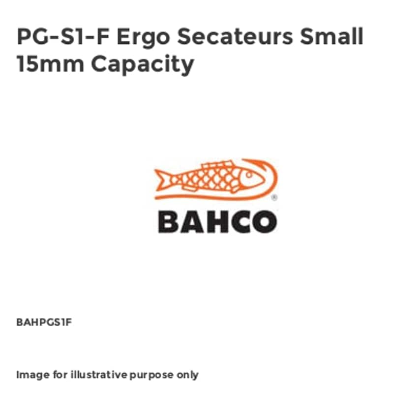 PG-S1-F Ergo Secateurs Small 15mm Capacity BAHPGS1F