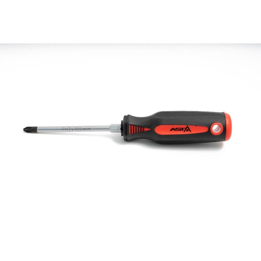 PH2 Phillips Screwdriver 6mm Magnetic Tip Mounted In Entire Handle 100mm Long with Special Tip