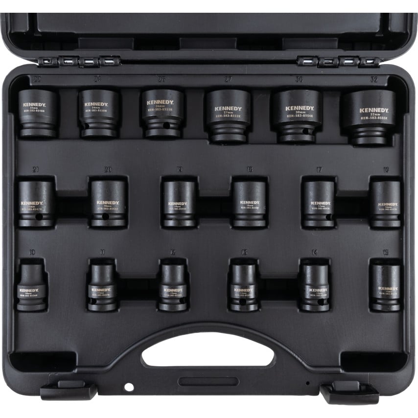 PM18m 1/2" Square Drive Impact Socket Set - 18 Piece