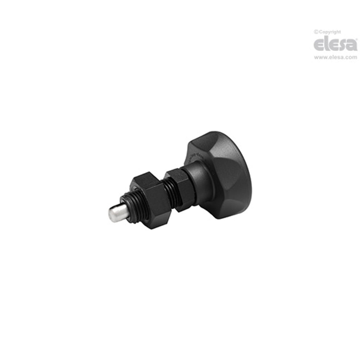 PMT110 Indexing plungers SUPER-technopolymer body AISI 303 stainless steel plunger with locking nut PMT.110-SST-8-M16x1,5-AK