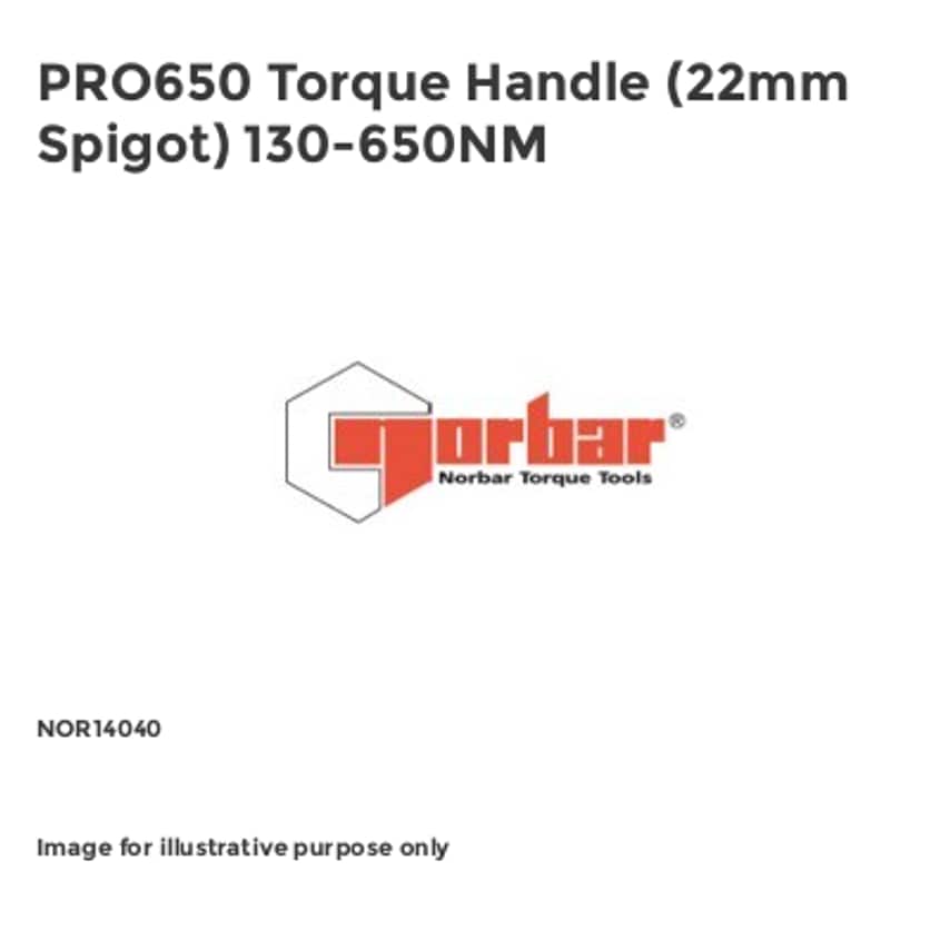 PRO650 Torque Handle (22mm Spigot) 130-650NM