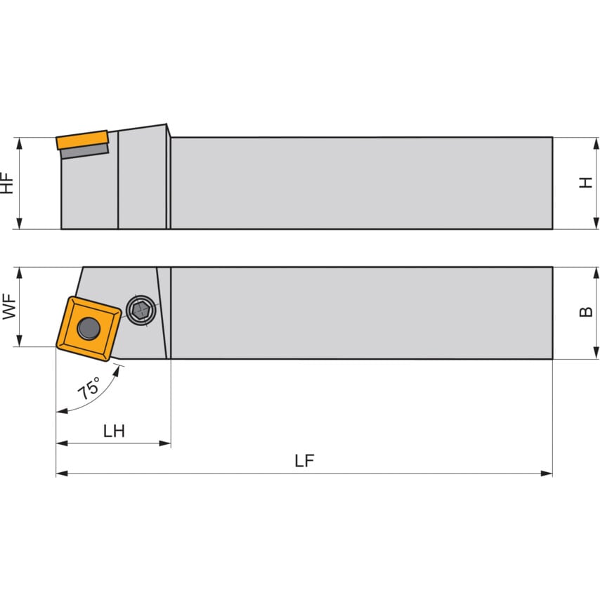 PSBNR 5050 T 2512 External Turn Holder Right Hand