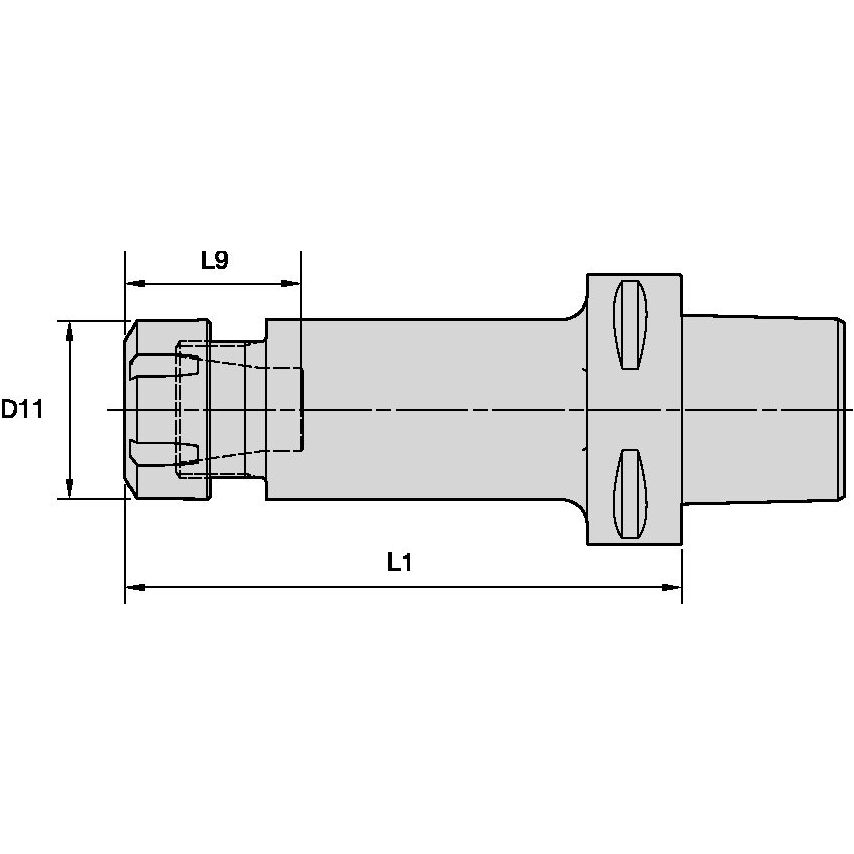 PSC50ER25100m PSC50 Collet Chuck ER25 x 100m