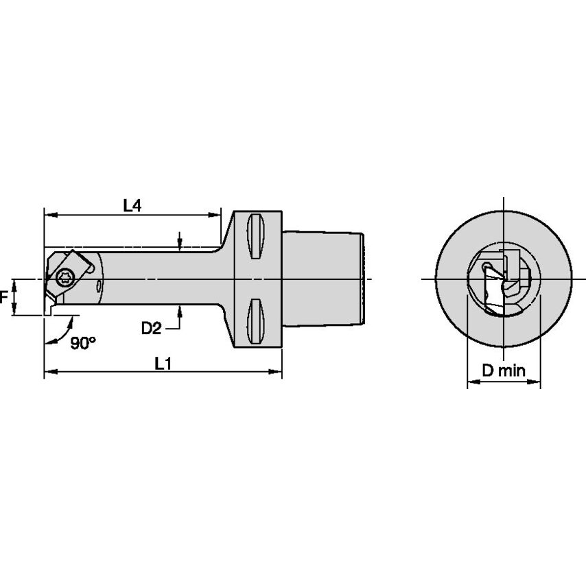 PSC63S32KNEL3 PSC63 Top Notch Radial Boring Bar L