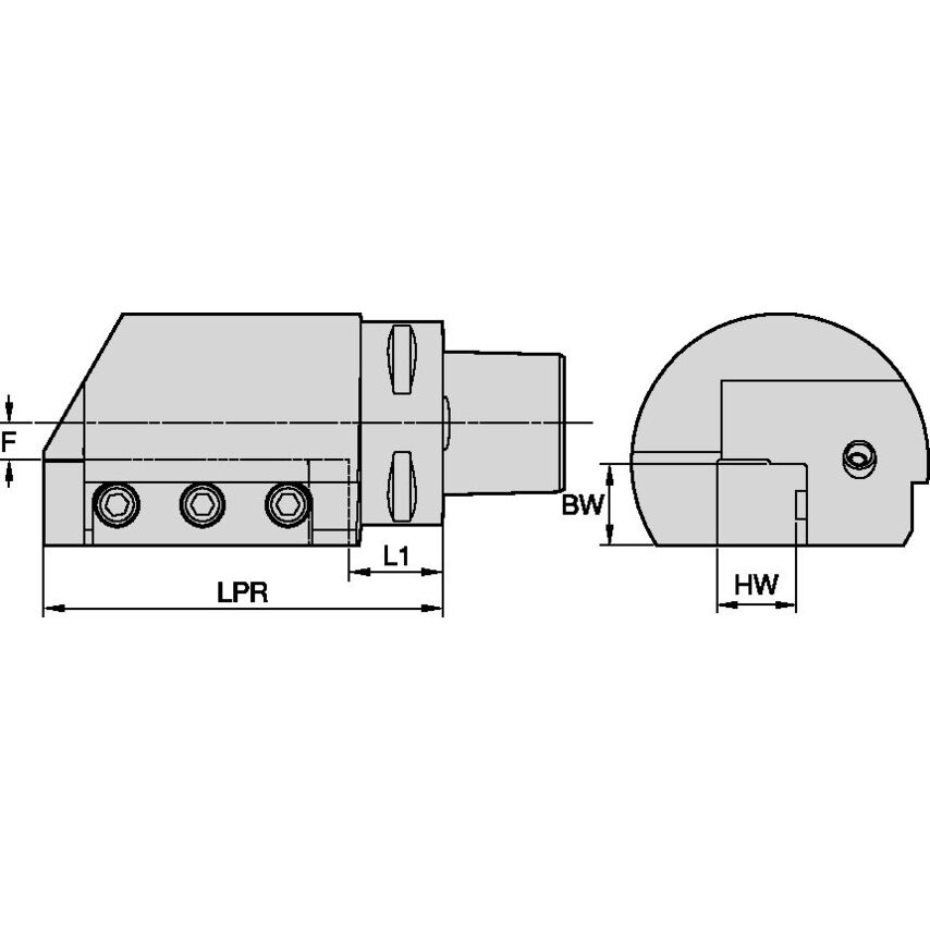 PSC63STAL12 PSC63 Square Shank Adapter Axial L