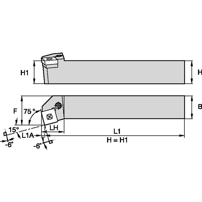 PSKNR3232P19 P Clamping Holder W32, 0MM L170