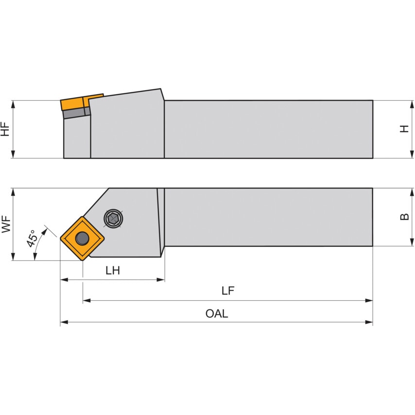 PSSNR 4040 S 19 External Turning Holder Right Hand