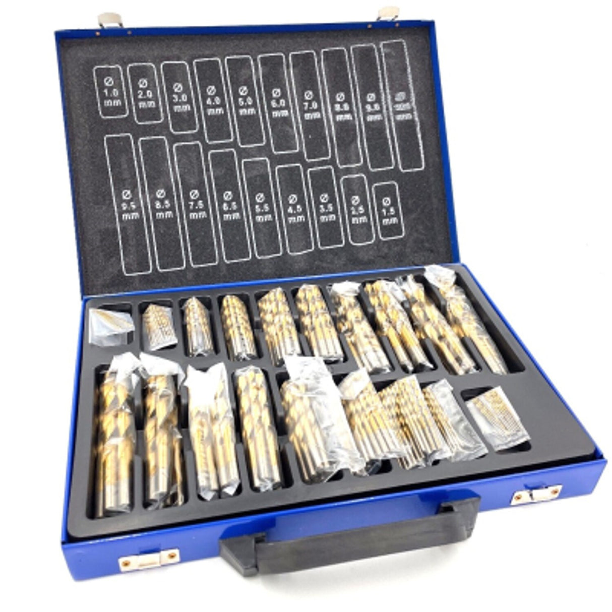 PTI 170pc Tin Coated HSS Drill Bit Set