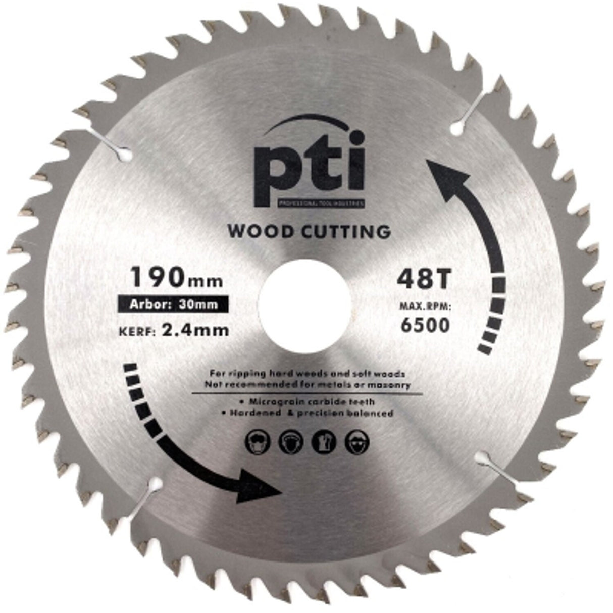 PTI 190mm x 48T x 30mm Circular Saw Blade