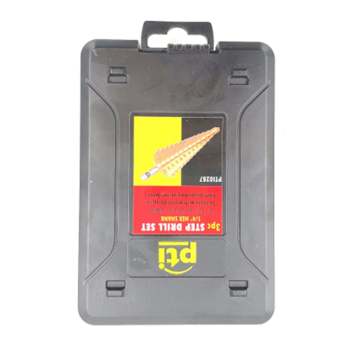 PTI 3 Piece HSS Step Drill Set with 1/4in Hex Shank