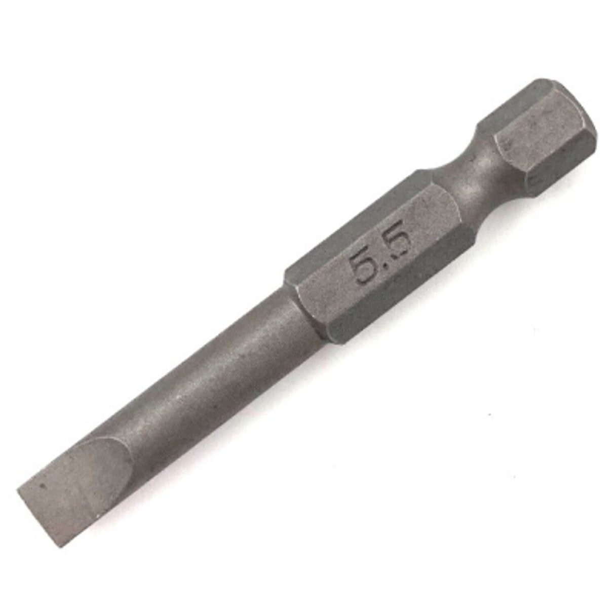 PTI 5.5mm x 0.8mm x 50mm 1/4in Hex Slotted Screwdriver Bit