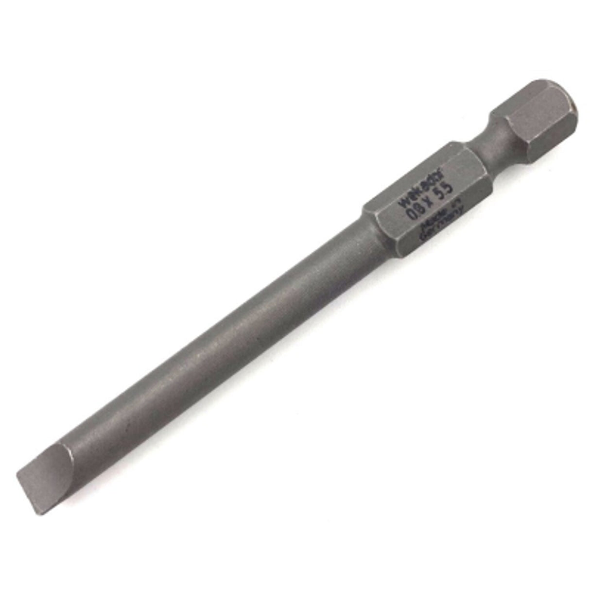 PTI 5.5mm x 0.8mm x 70mm 1/4in Hex Slotted Screwdriver Bit