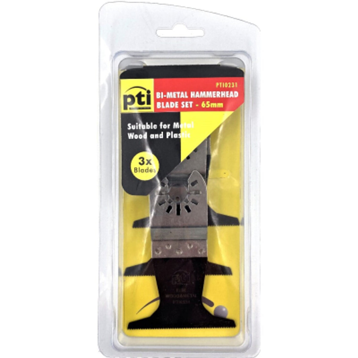 PTI 65mm Bi-Metal Hammerhead Blade 3 Piece Set