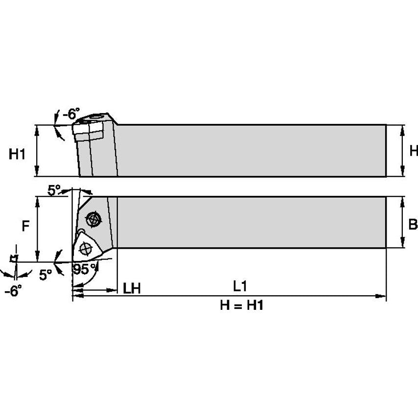 PWLNL2525M08 P Clamping Holder W25, 0MM L150