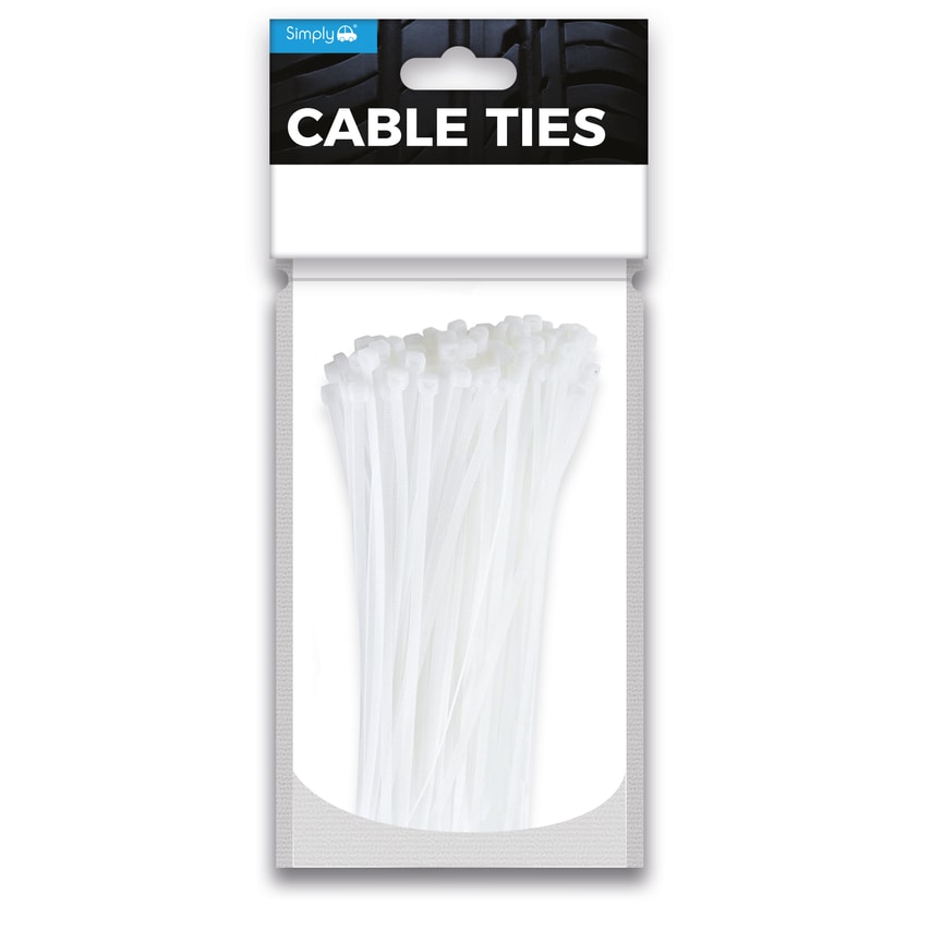 Pack of 100 200mm x 4.8mm White - CT03/WHITE