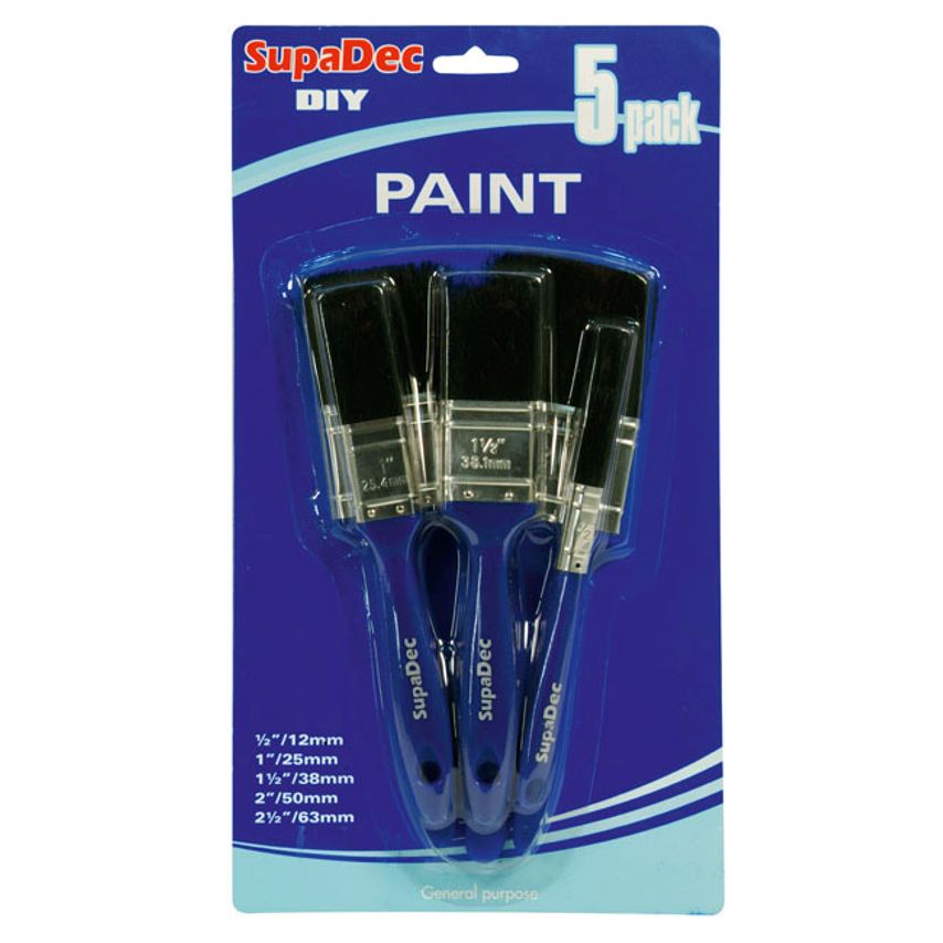 Paint Brush Set 12mm, 25mm, 38mm, 50mm, 63mm