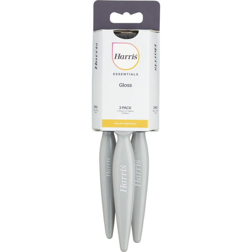 Paint Brush Set, Flat, for Gloss Paint (Pk-3)