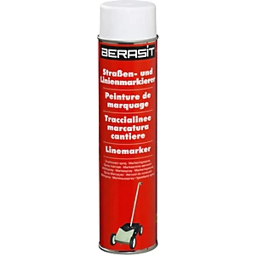 Paint Marking Set - BASIC Floor Marking Trolley With 1 Can Of Marking Paint In Yellow And 12 Additional Cans Of Paint - White