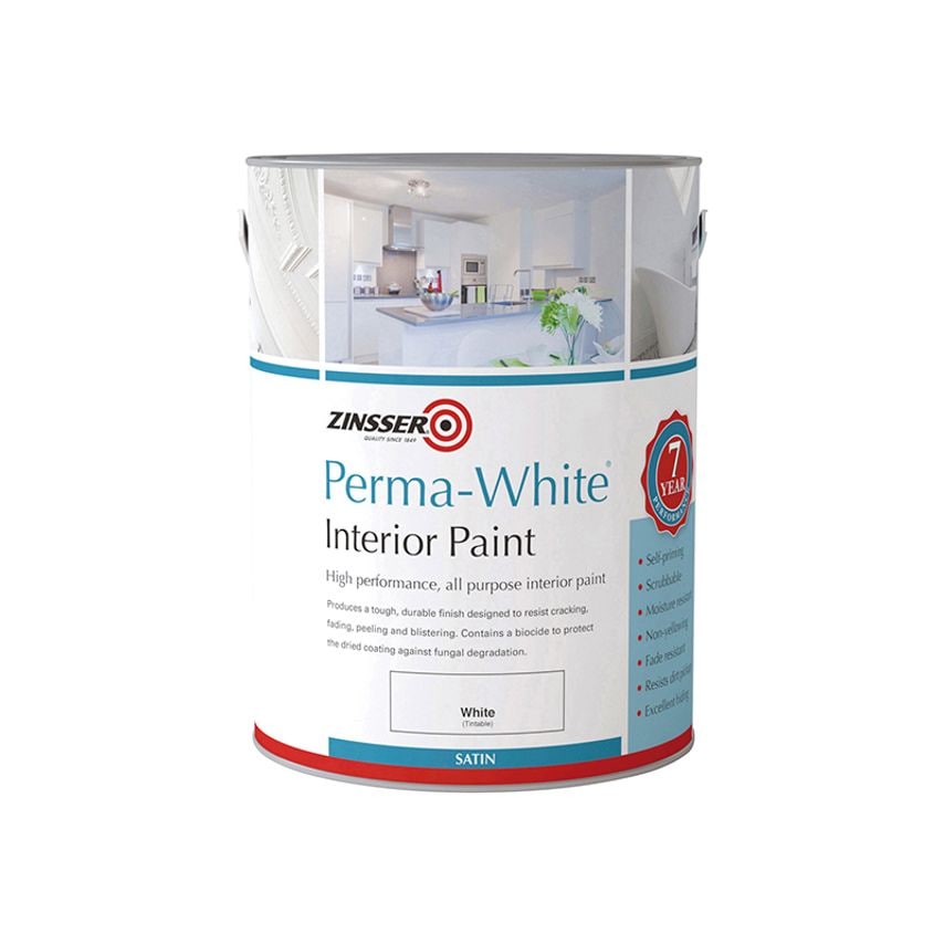 Perma-White Interior Paint Satin 1 litre ZINPWIS1L