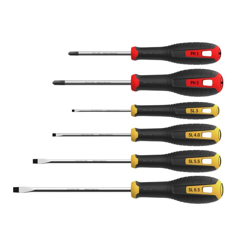 Phillips & Slotted Screwdriver Set, 6 Piece