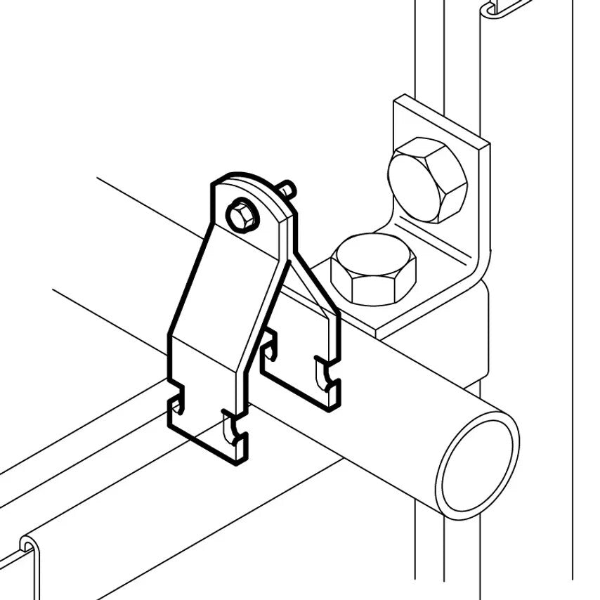 Pipe Clamp 25-35mm Pre-Galvanised Mild Steel