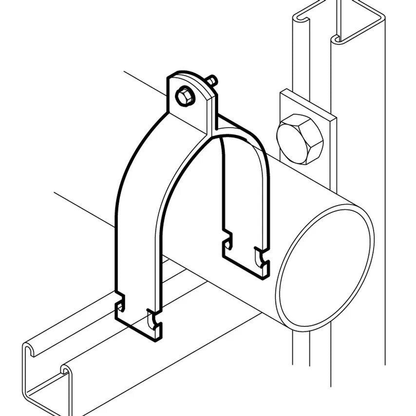 Pipe Clamp 62-71mm Pre-Galvanised Mild Steel