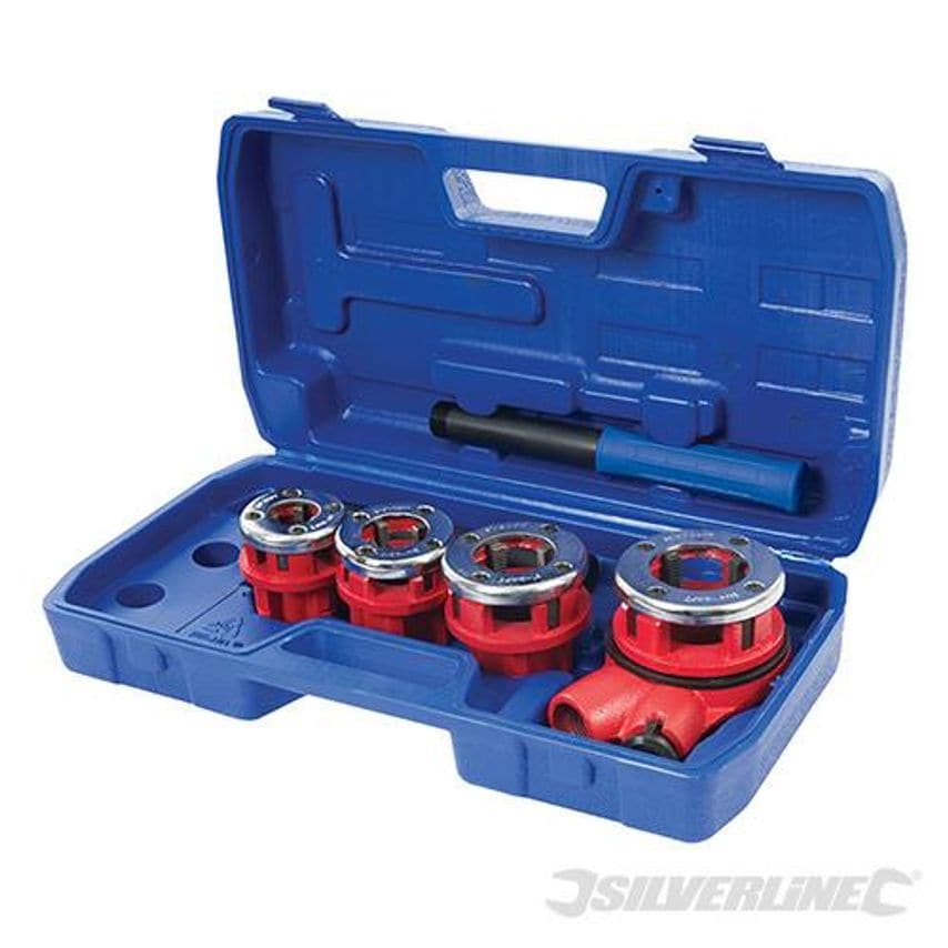 Pipe Threading Kit 5 Piece 1/2 , 3/4 , 1 & 1-1/4 BSPT