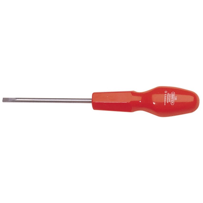 Plain Slot Flared Tip Cabinet Pattern Screwdriver 3.2x63mm (Sold Loose)