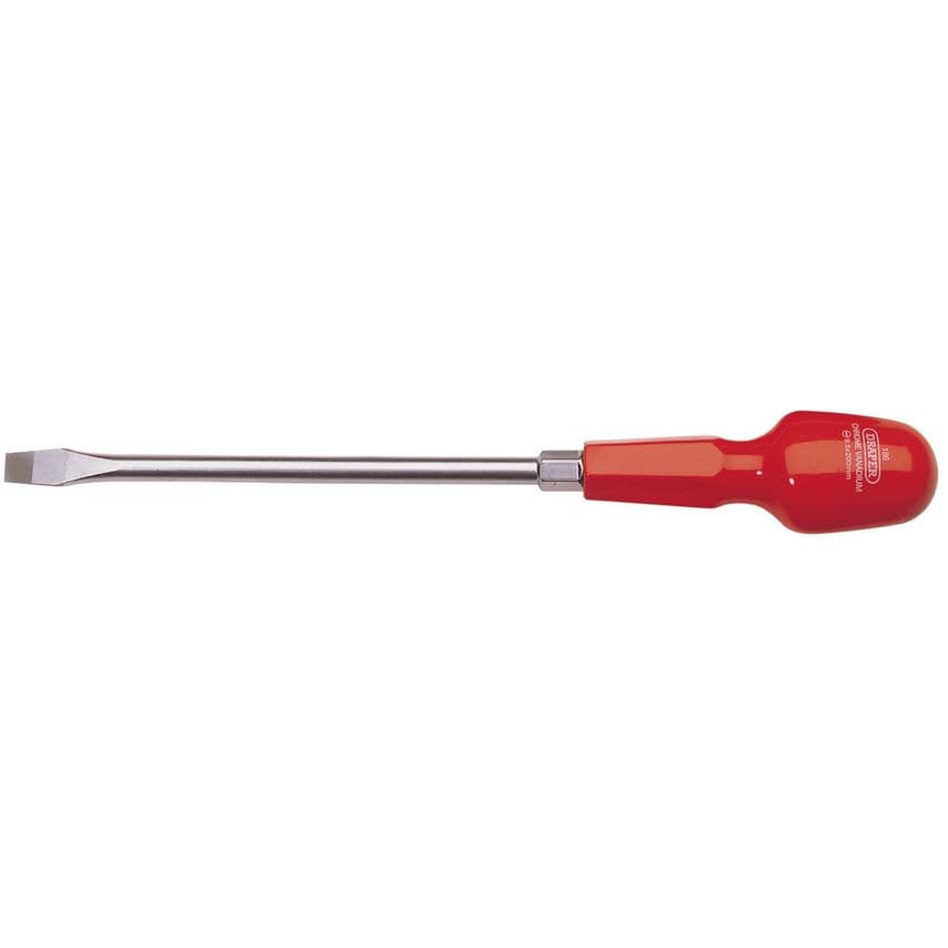 Plain Slot Flared Tip Cabinet Pattern Screwdriver 9.5x200mm (Sold Loose)