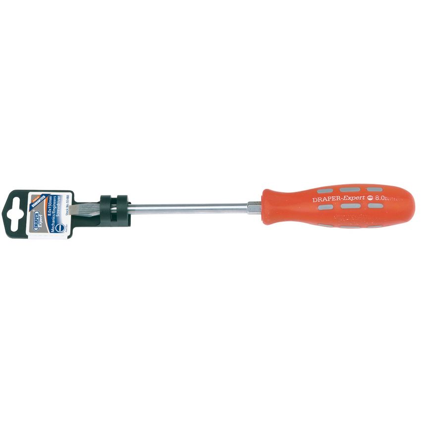 Plain Slot Flared Tip Mechanic's Screwdriver 8x150mm