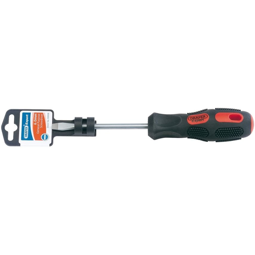Plain Slot Flared Tip Screwdriver 6x100mm