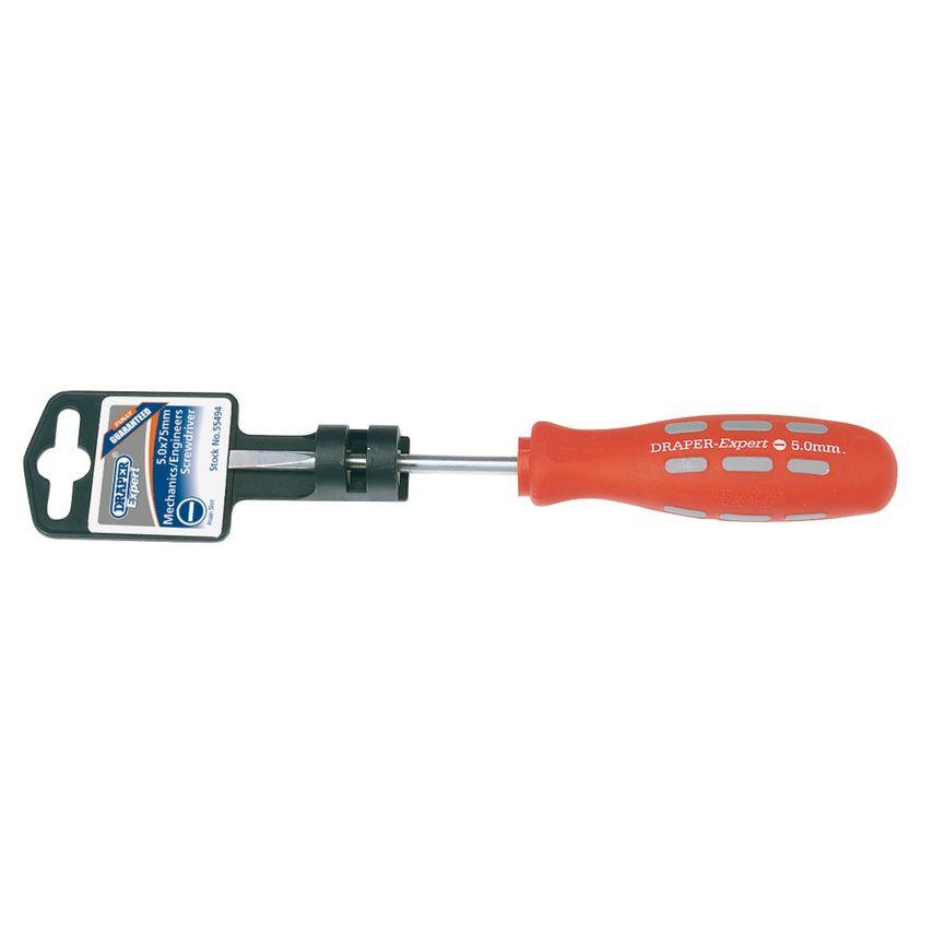 Plain Slot Parallel Tip Mechanic's Screwdriver 5x75mm
