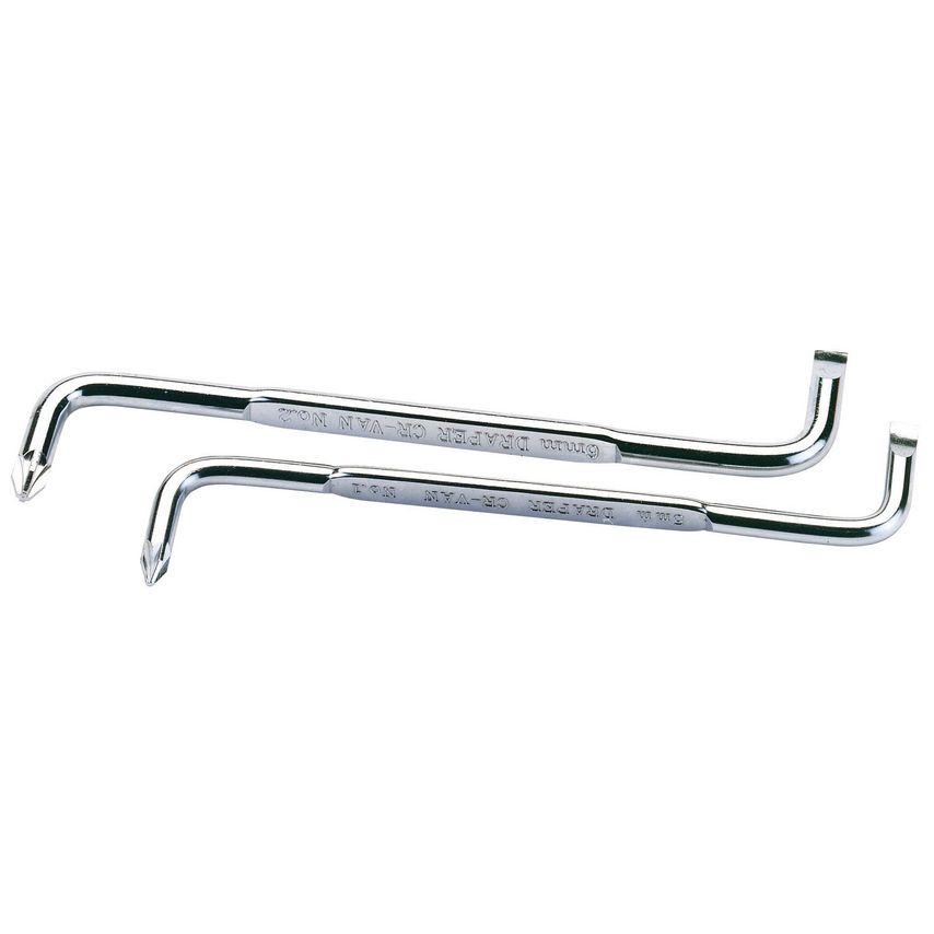 Plain Slot & PZ Type Angled Screwdriver Set (2 pc)