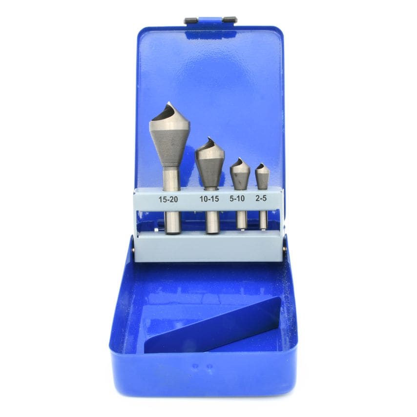 Planet 4 Piece HSS Countersink Set in Metal Case