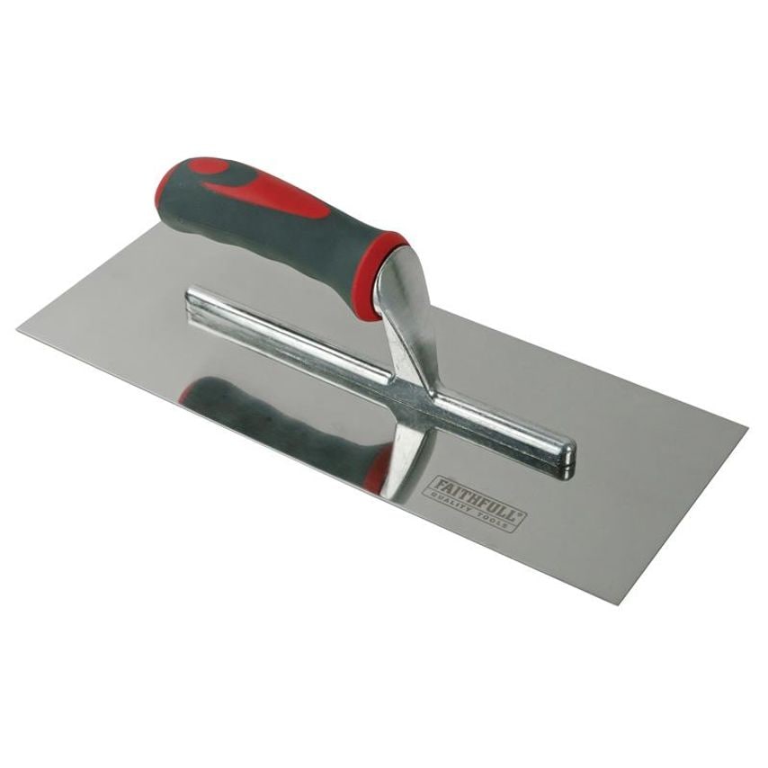 Plasterer's Finishing Trowel Stainless Steel Soft Grip Handle 13 x 5in FAISGTP13SS