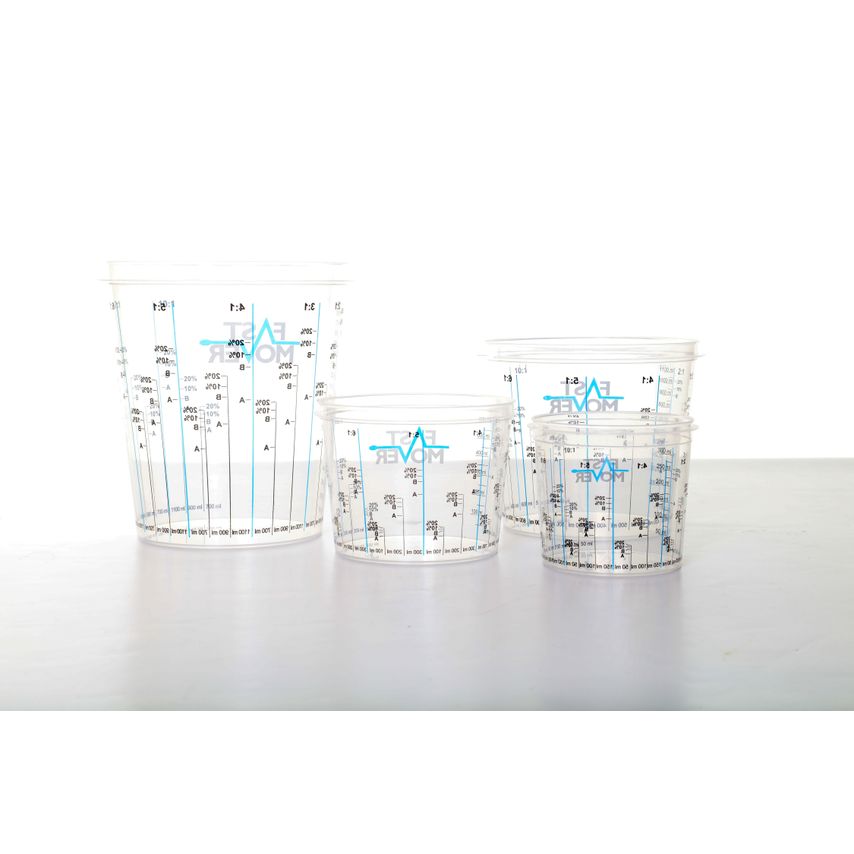 Plastic Paint Measuring Mixing Cups, 2300mL, 100pcs